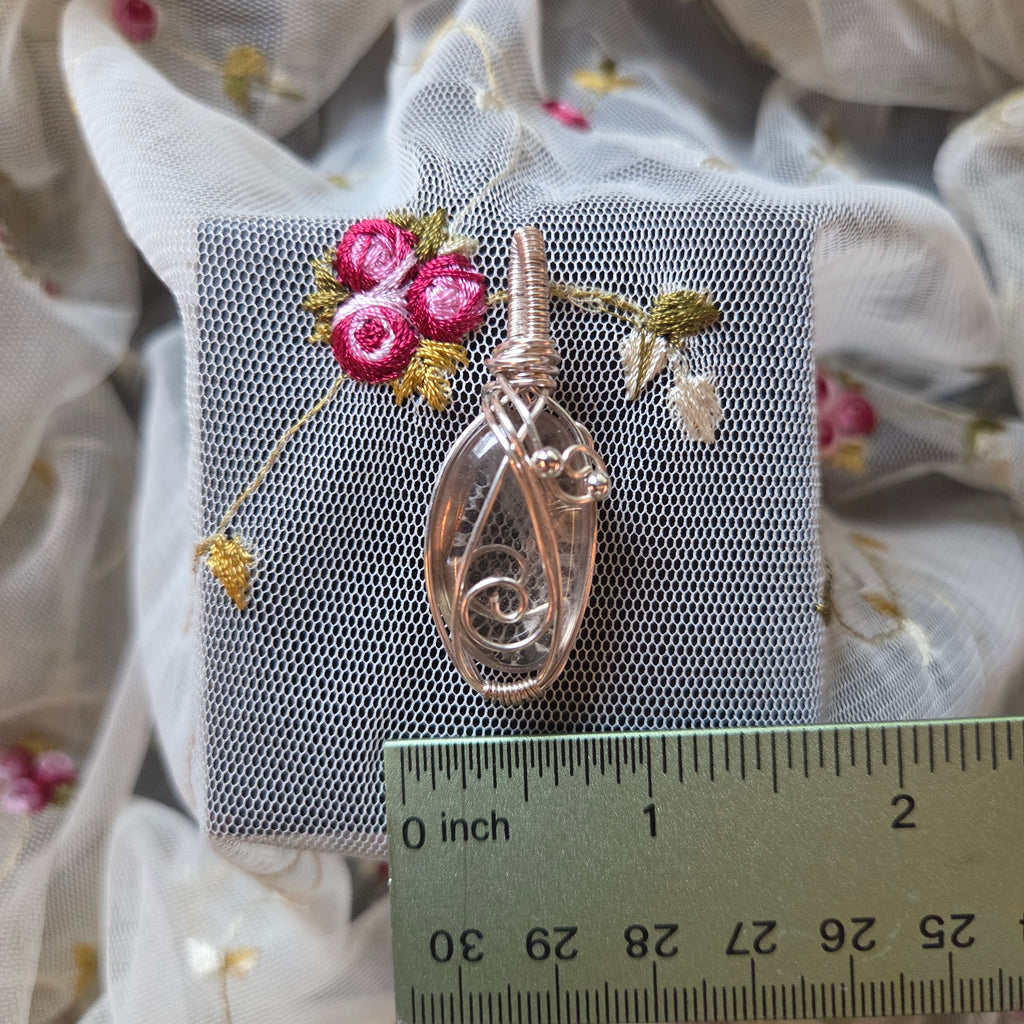 Clear Quartz Natural Tumbled Wrap (Silver Wire)