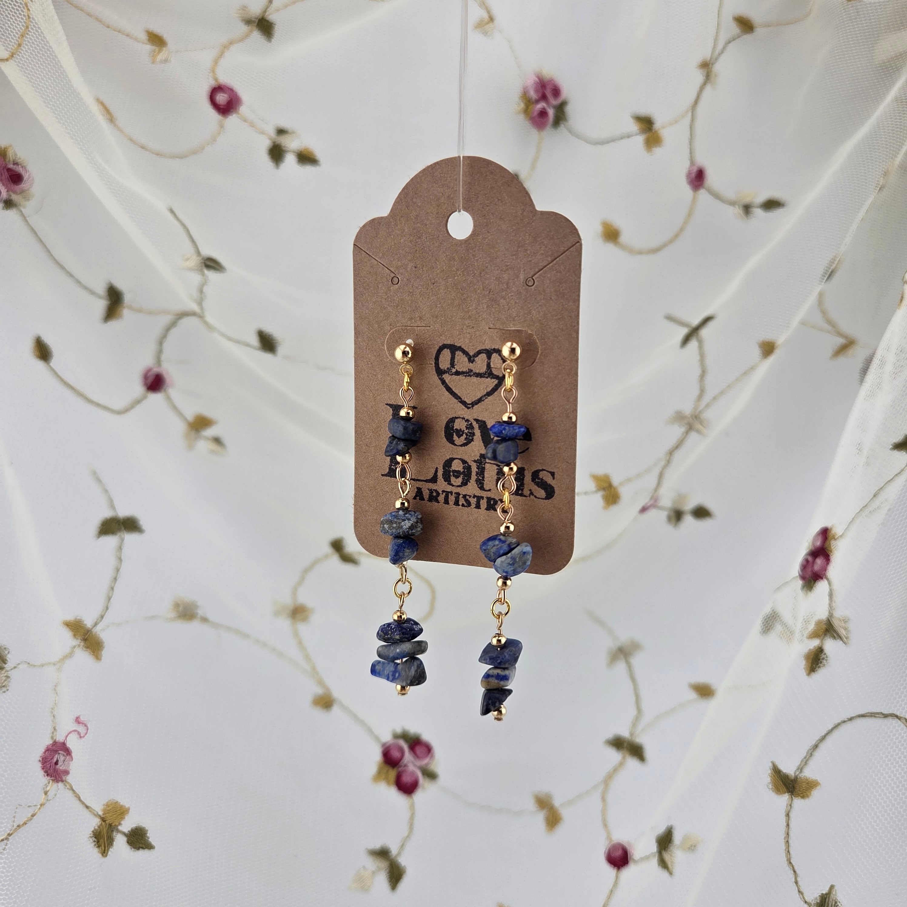 Crystal Chip Dangle Earrings