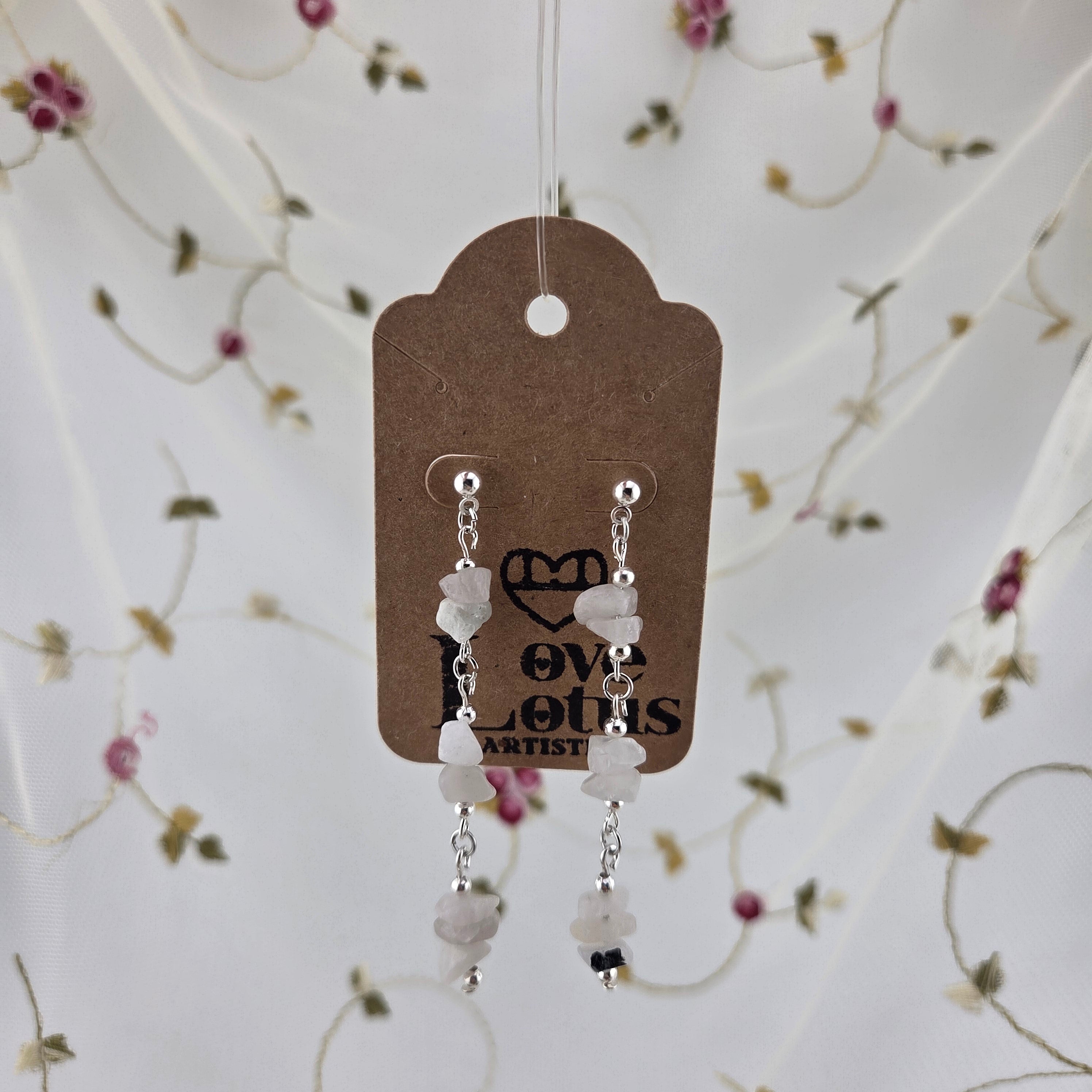 Crystal Chip Dangle Earrings