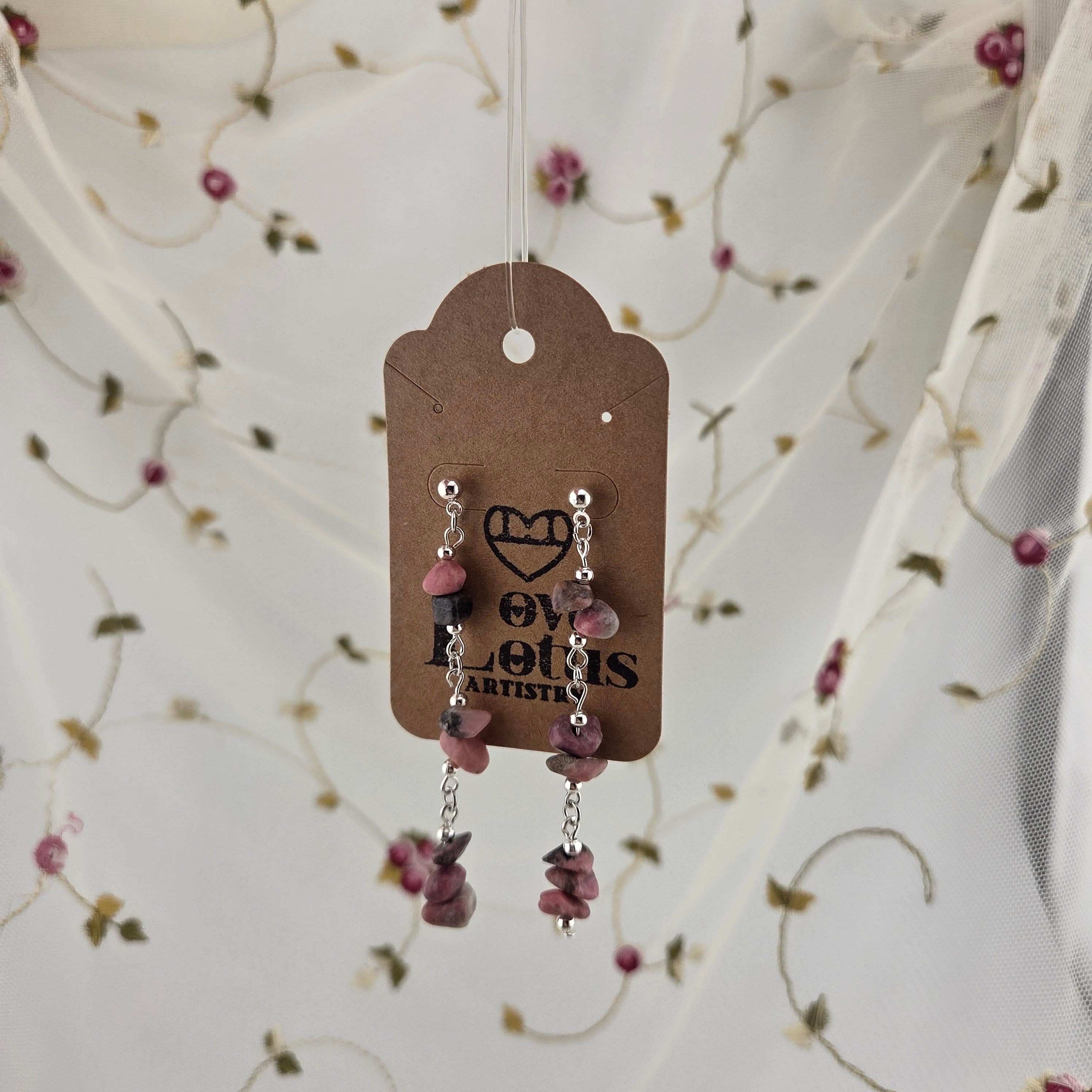 Crystal Chip Dangle Earrings