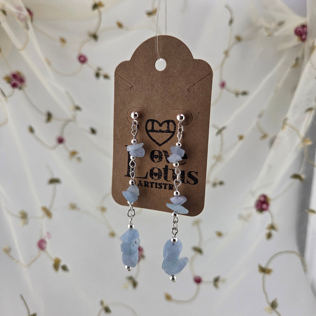 Crystal Chip Dangle Earrings