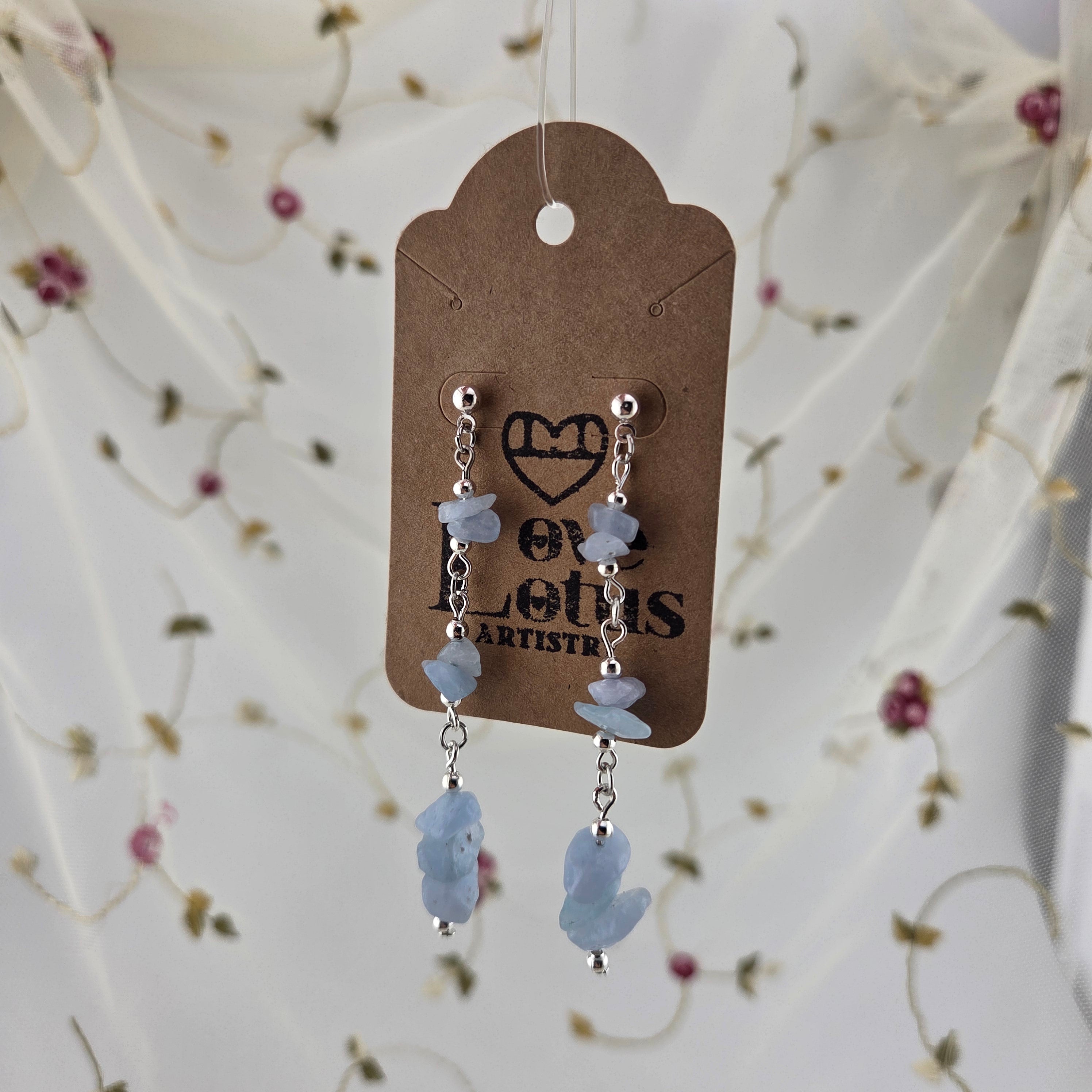 Crystal Chip Dangle Earrings