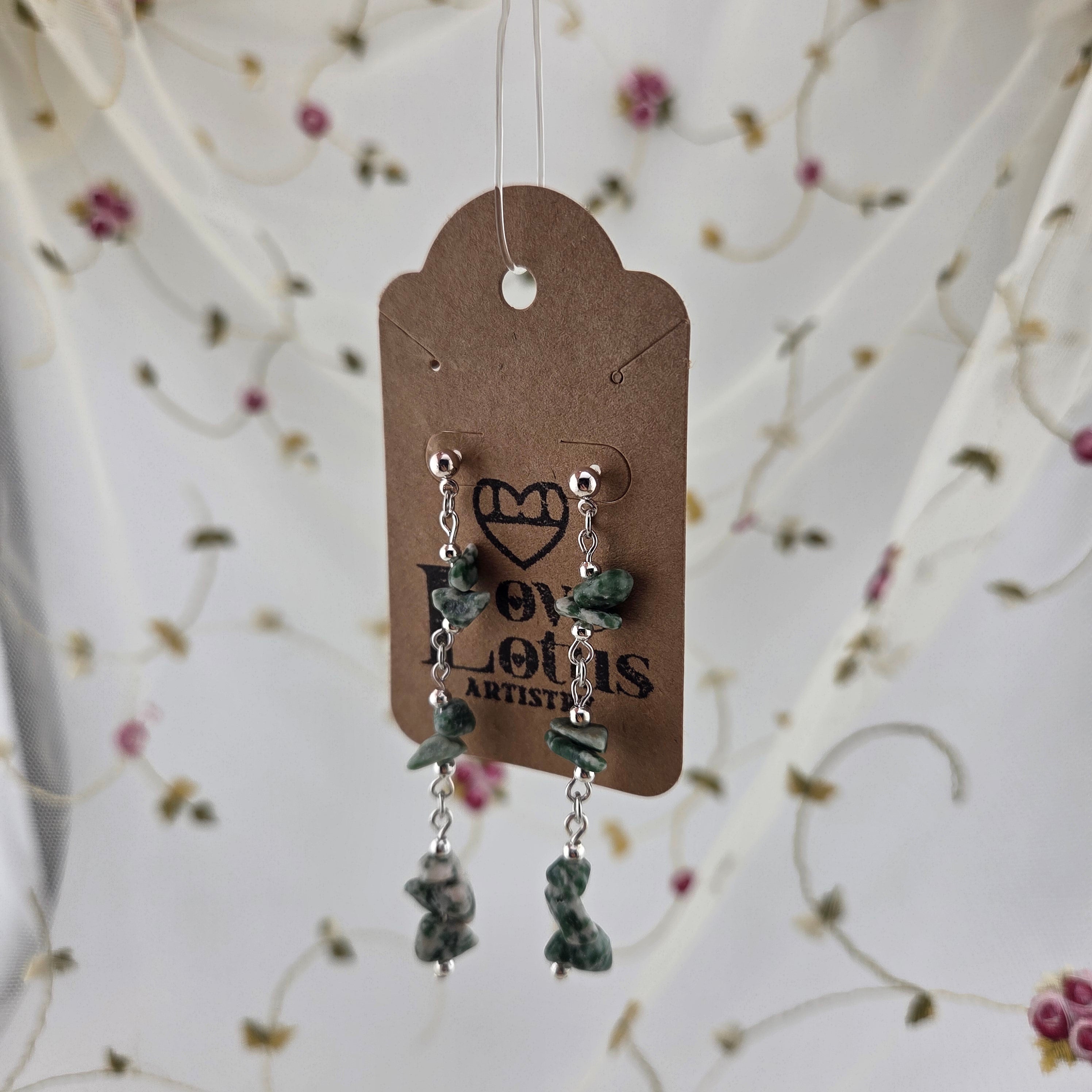 Crystal Chip Dangle Earrings