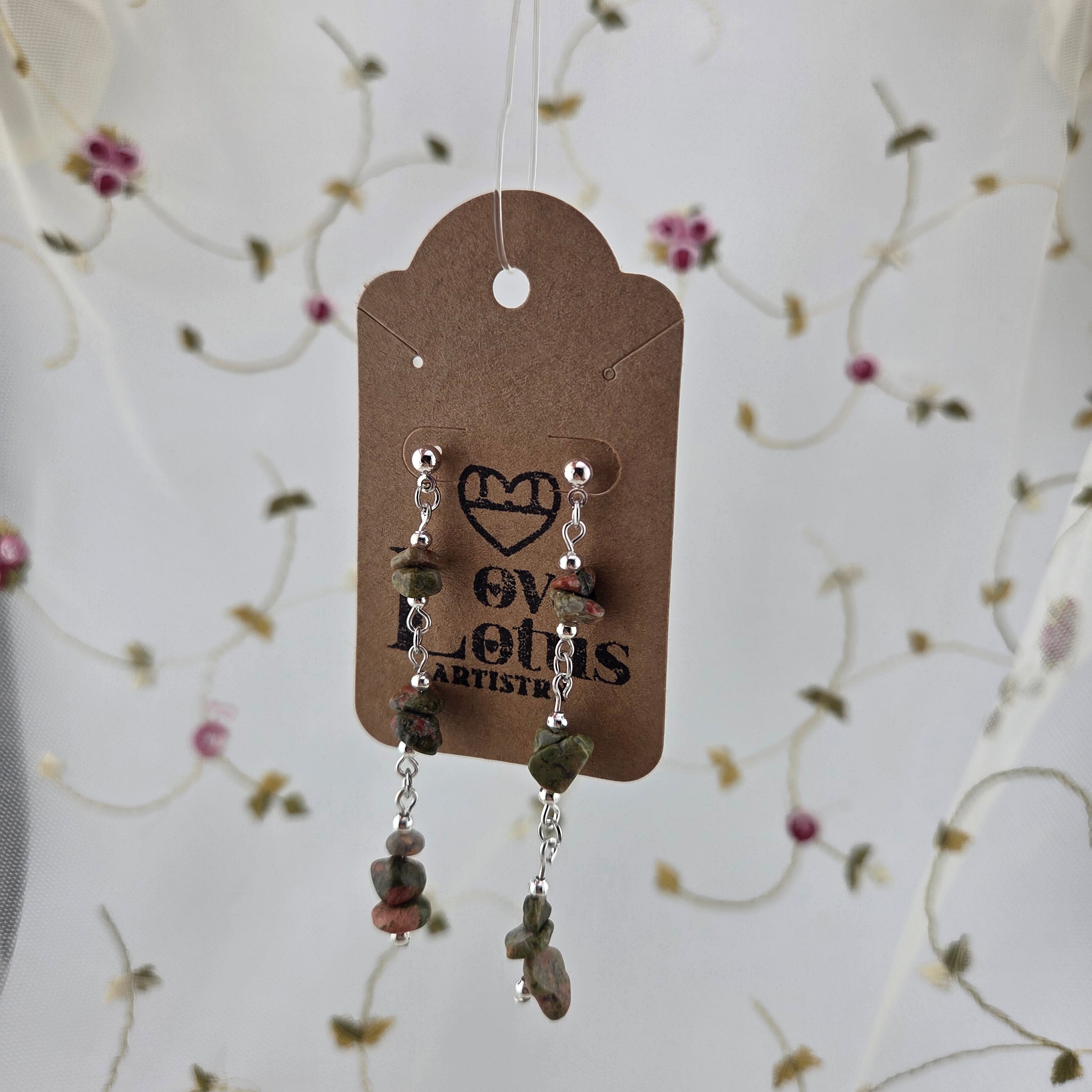 Crystal Chip Dangle Earrings