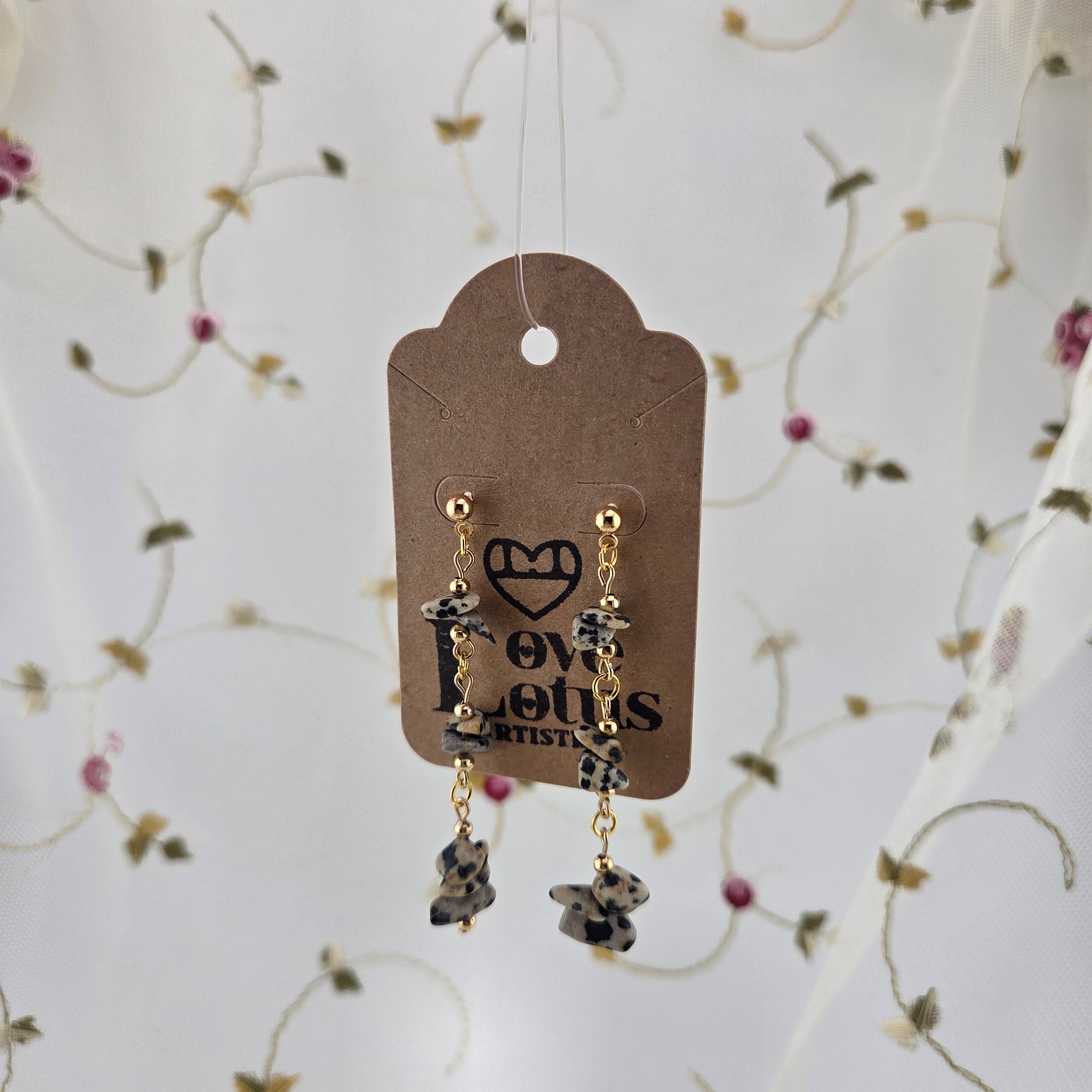 Crystal Chip Dangle Earrings