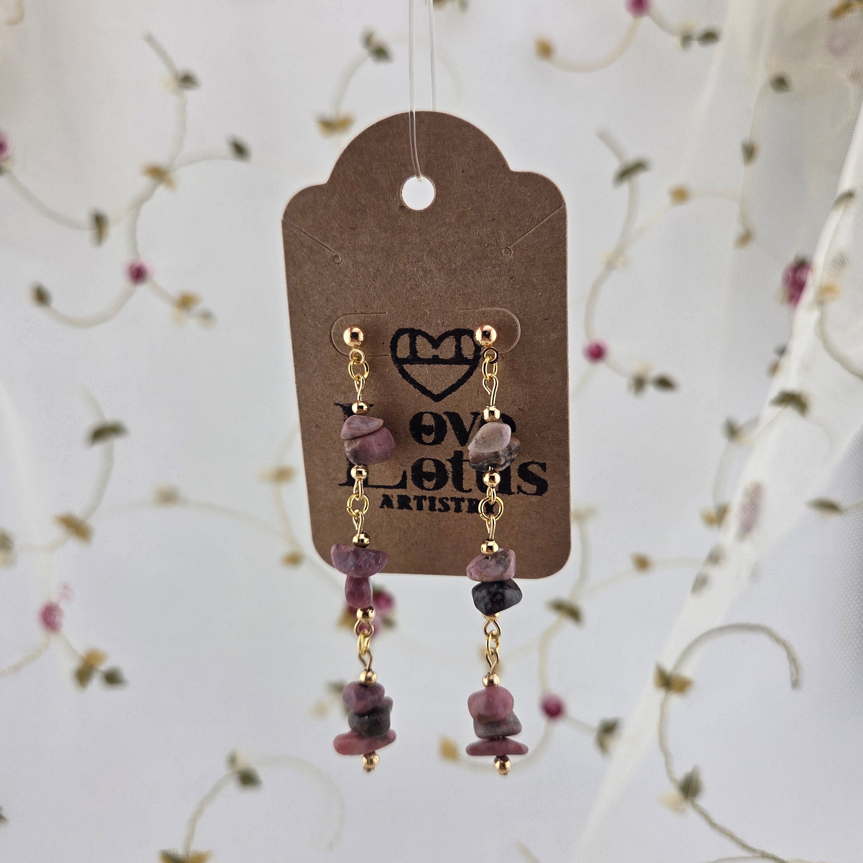 Crystal Chip Dangle Earrings