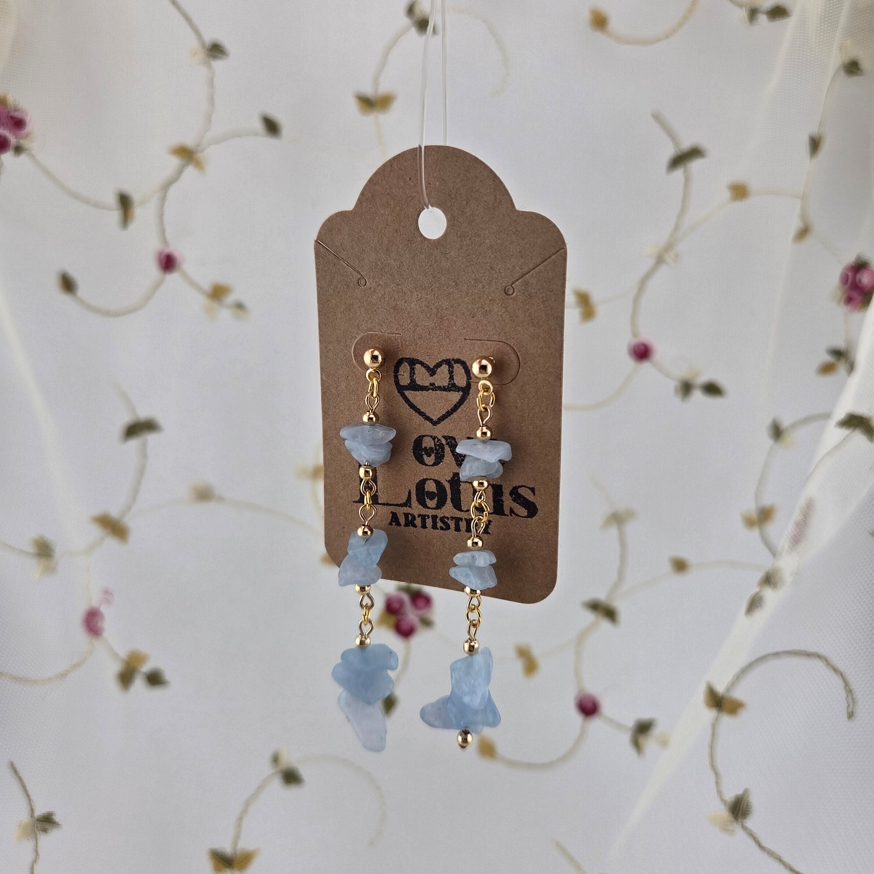 Crystal Chip Dangle Earrings