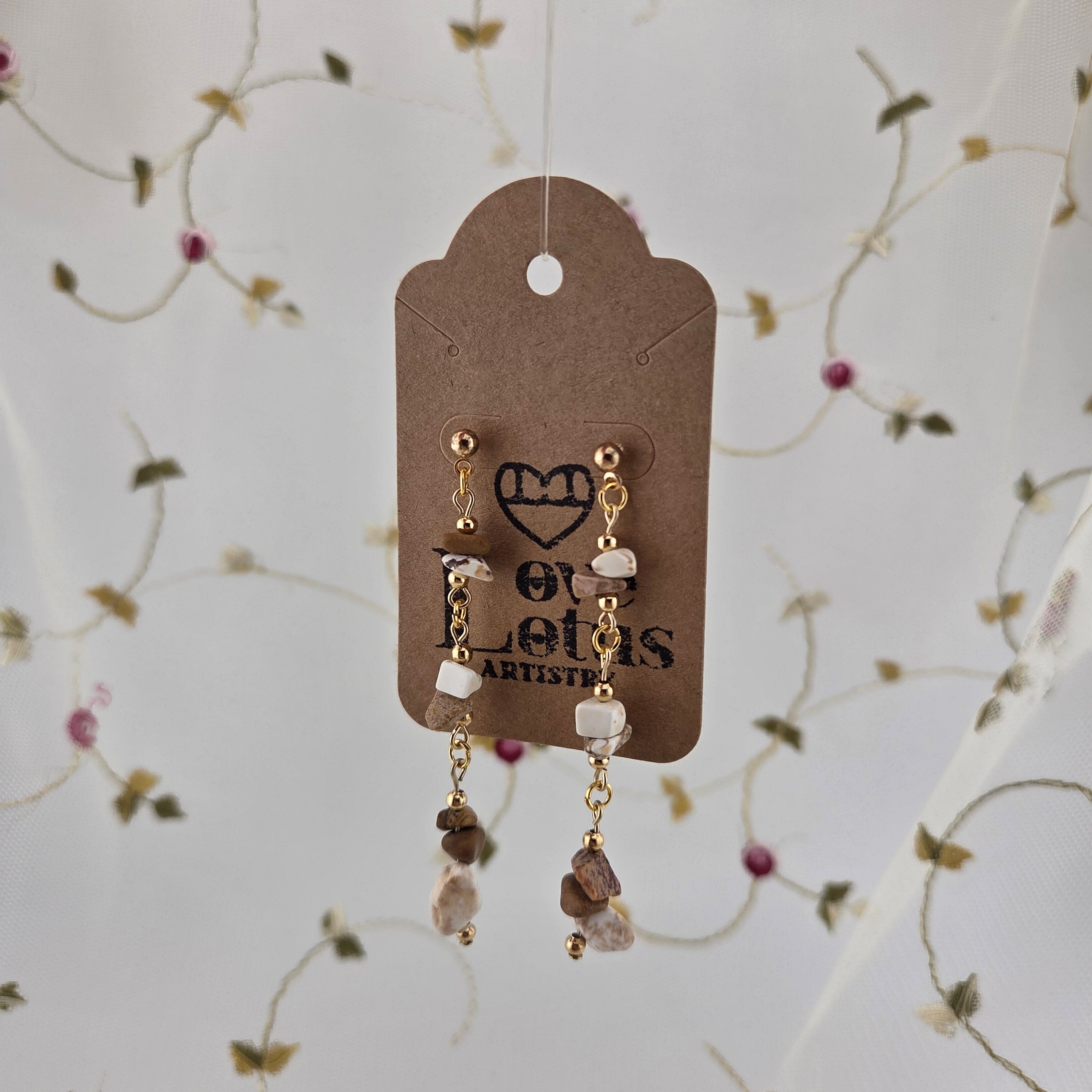 Crystal Chip Dangle Earrings