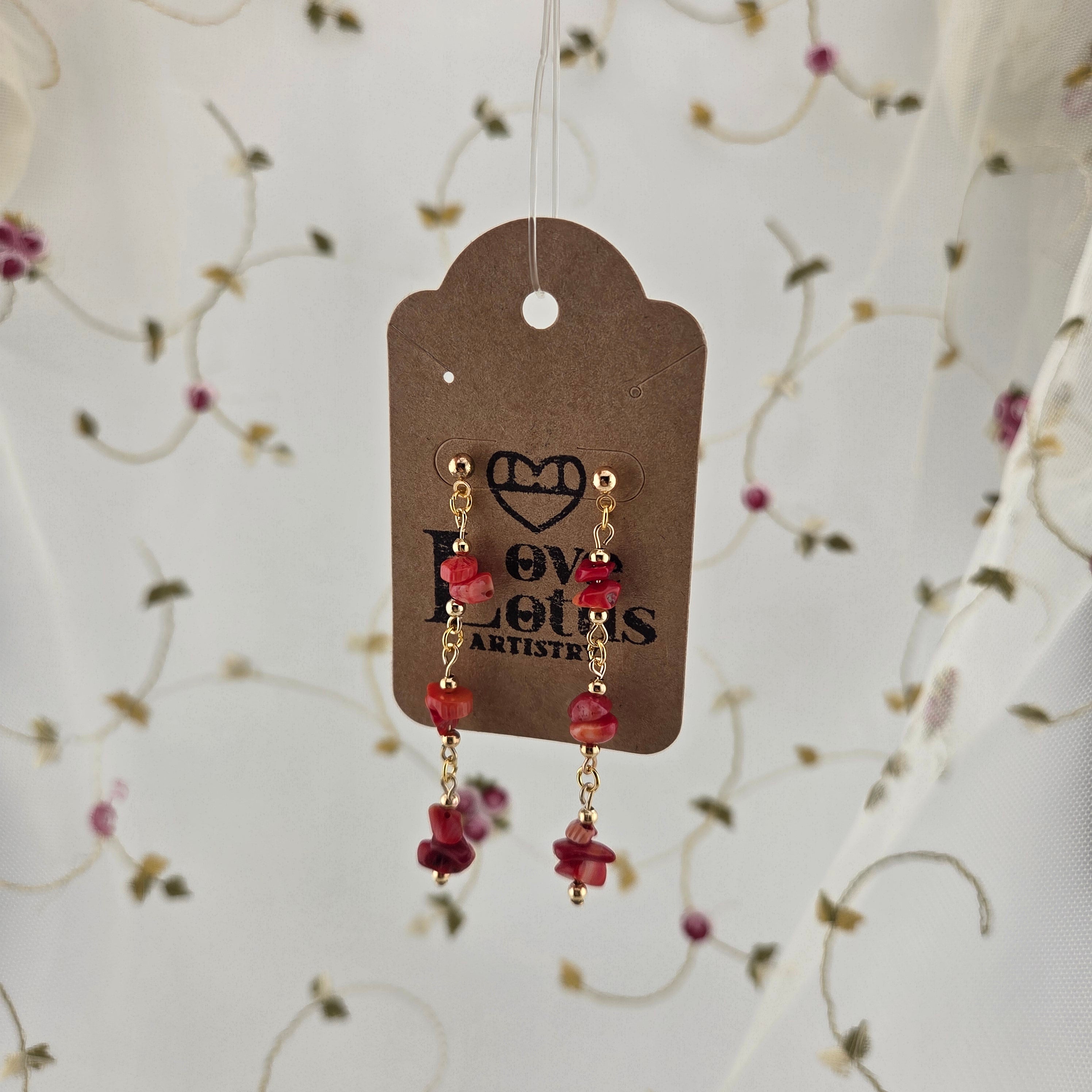 Crystal Chip Dangle Earrings