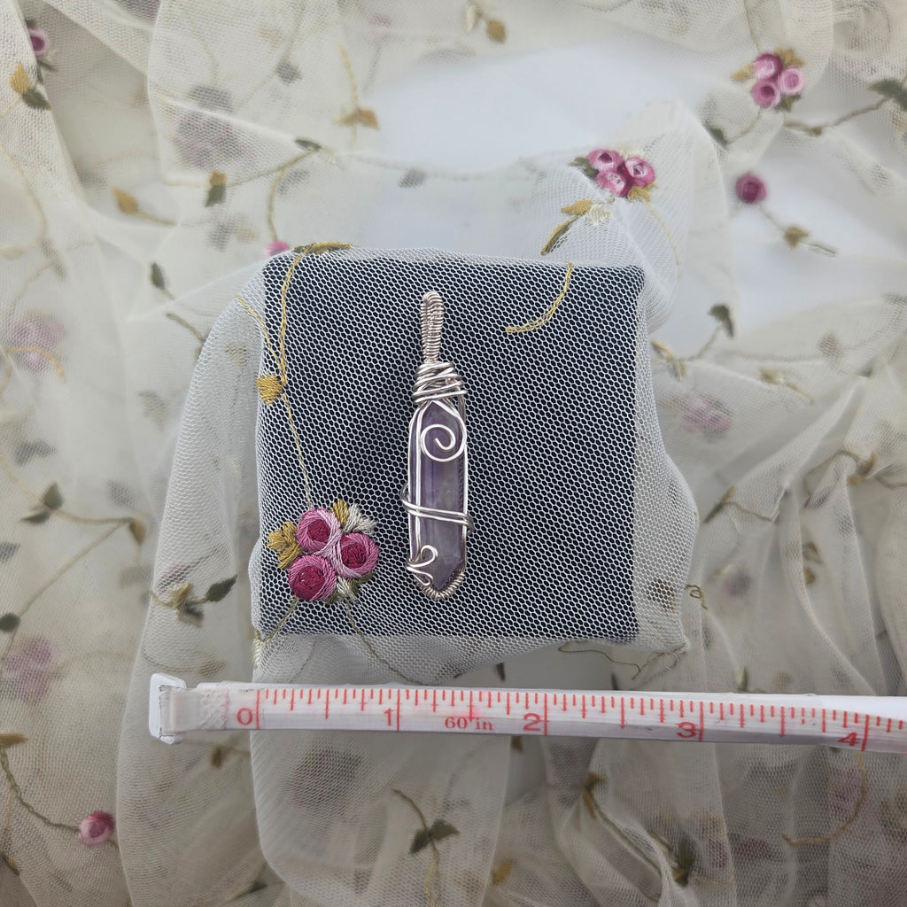 Amethyst Point Wrap (Silver Wire)