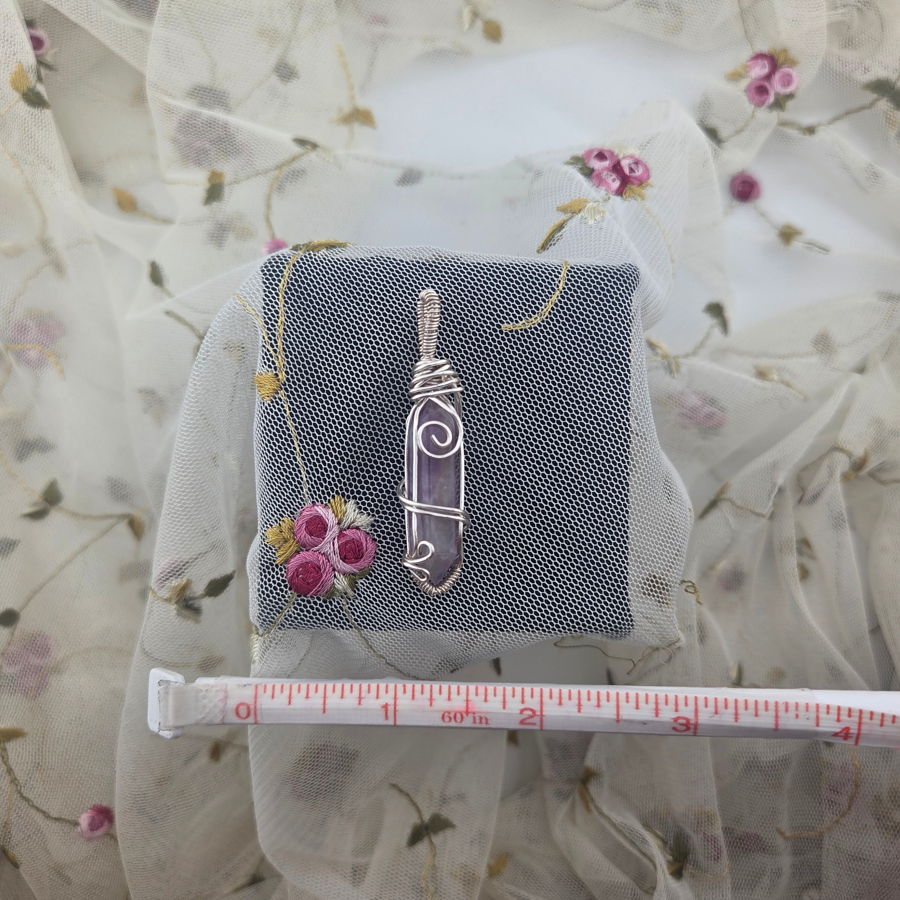 Amethyst Point Wrap (Silver Wire)