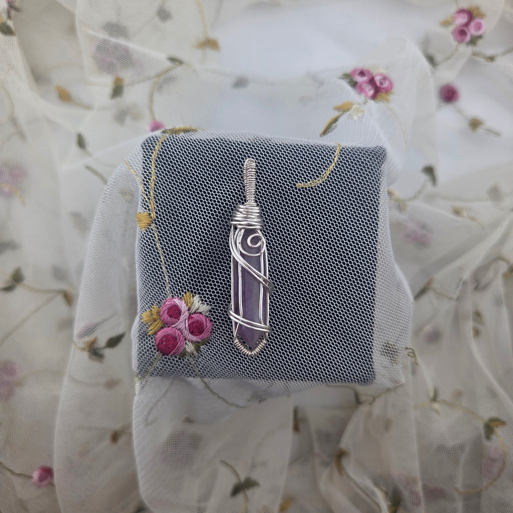 Amethyst Point Wrap (Silver Wire)